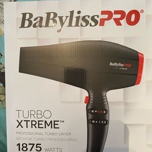 BaByliss PRO Turbo Xtreme Hair Dryer - Black and Red